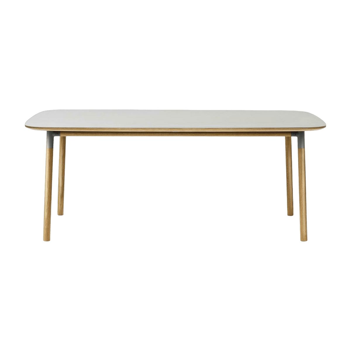 Table à manger rectangulaire en chêne et lino gris 95 x 200 cm Form - Normann Copenhagen - The Cool Republic