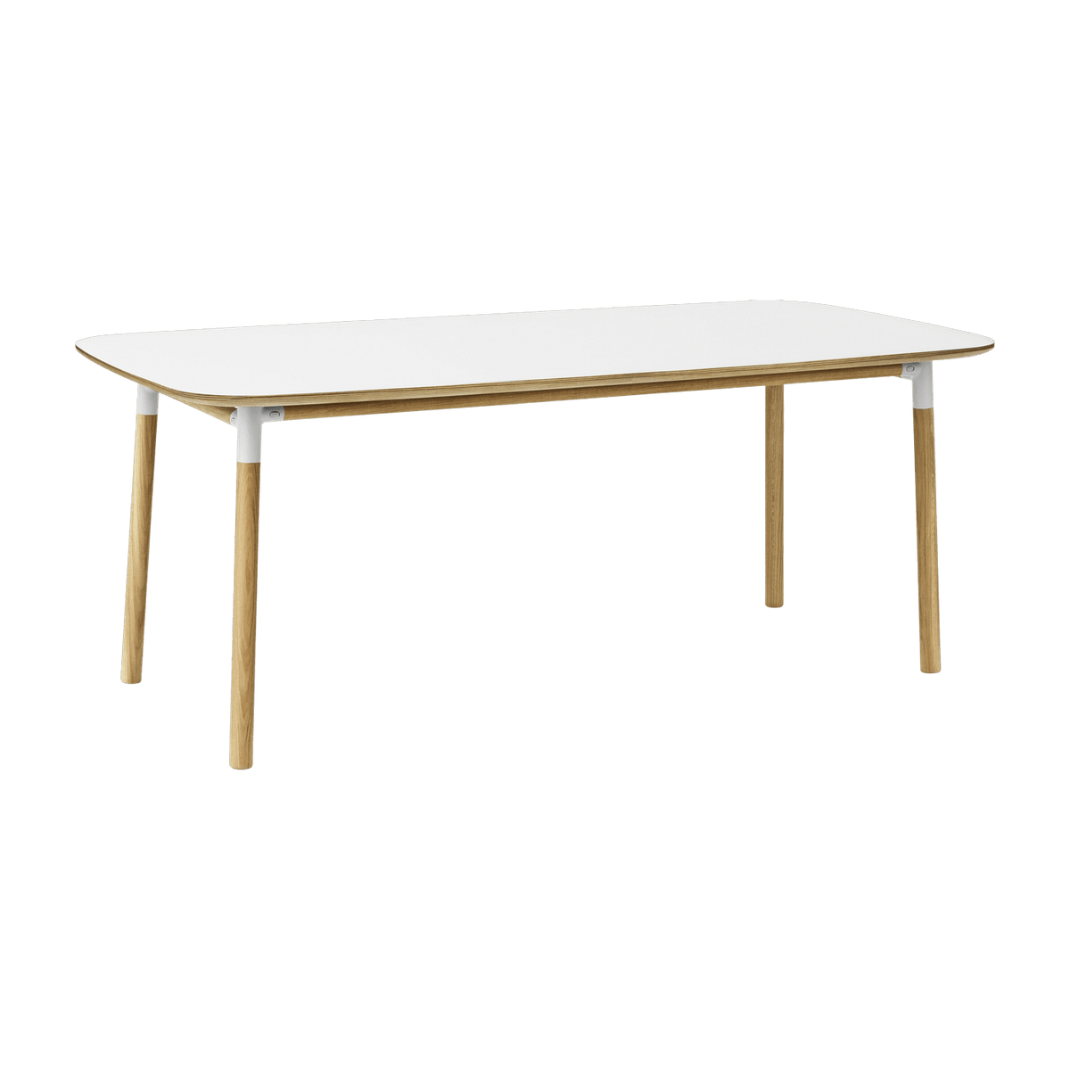Table à manger rectangulaire en chêne et stratifié blanc 95 x 200 cm Form - Normann Copenhagen - The Cool Republic
