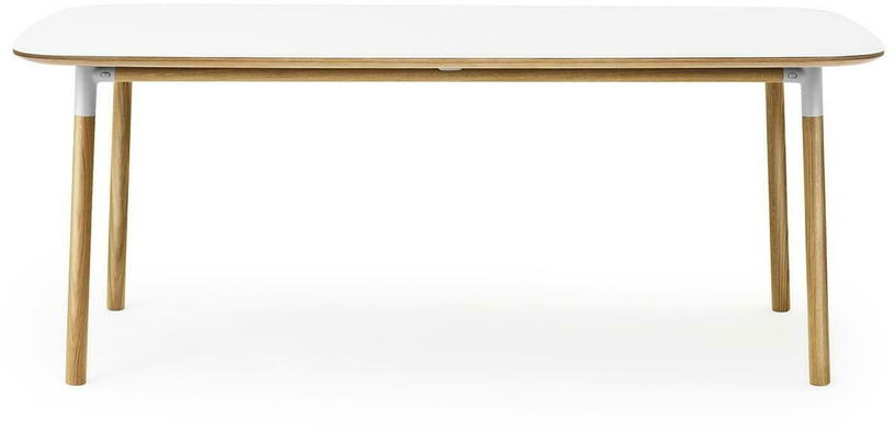 Table à manger rectangulaire en chêne et stratifié blanc 95 x 200 cm Form - Normann Copenhagen - The Cool Republic