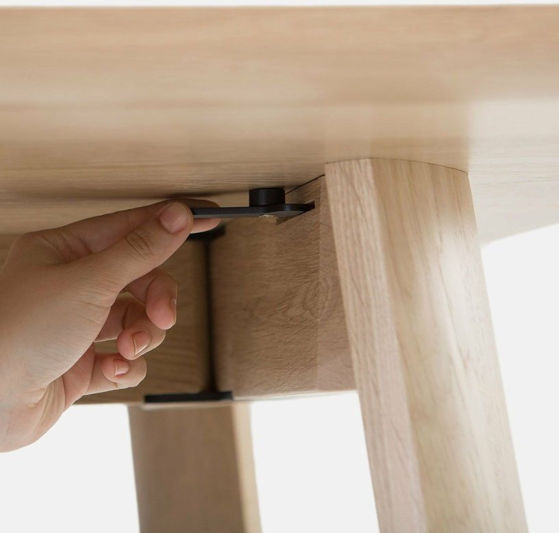 Table à manger rectangulaire en chêne naturel 220 cm Alle - Hem - The Cool Republic