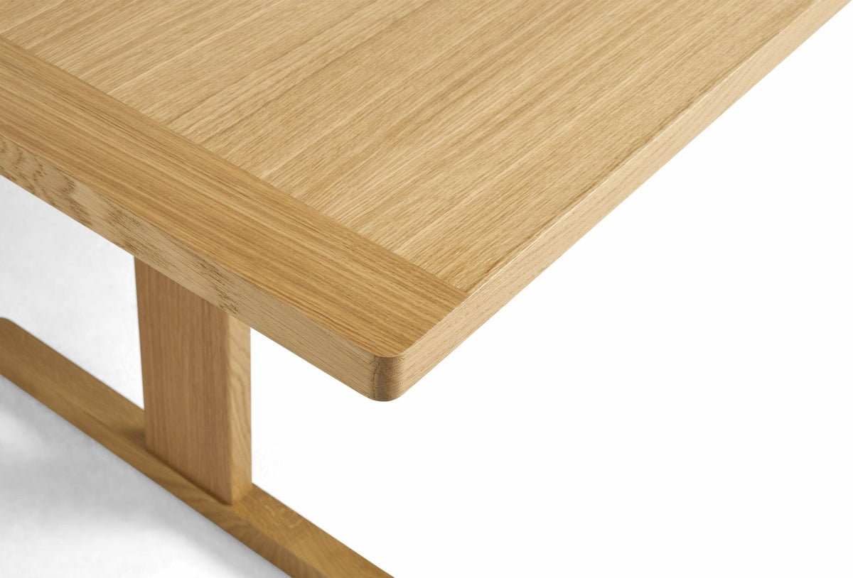 Rectangular dining table in natural oak and black 300 cm Passerelle - Hay - The Cool Republic