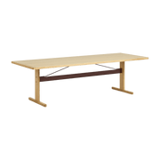 Rectangular dining table in natural oak and terracotta 260 cm Passerelle - Hay - The Cool Republic