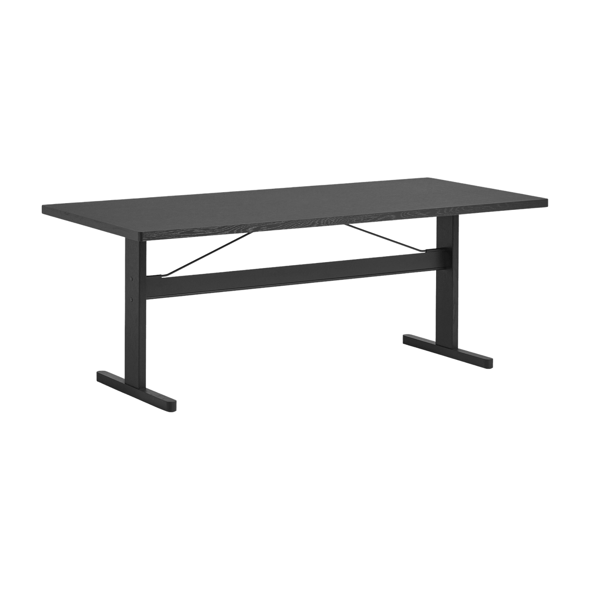 Table à manger rectangulaire en chêne noire 200 cm Passerelle - Hay - The Cool Republic