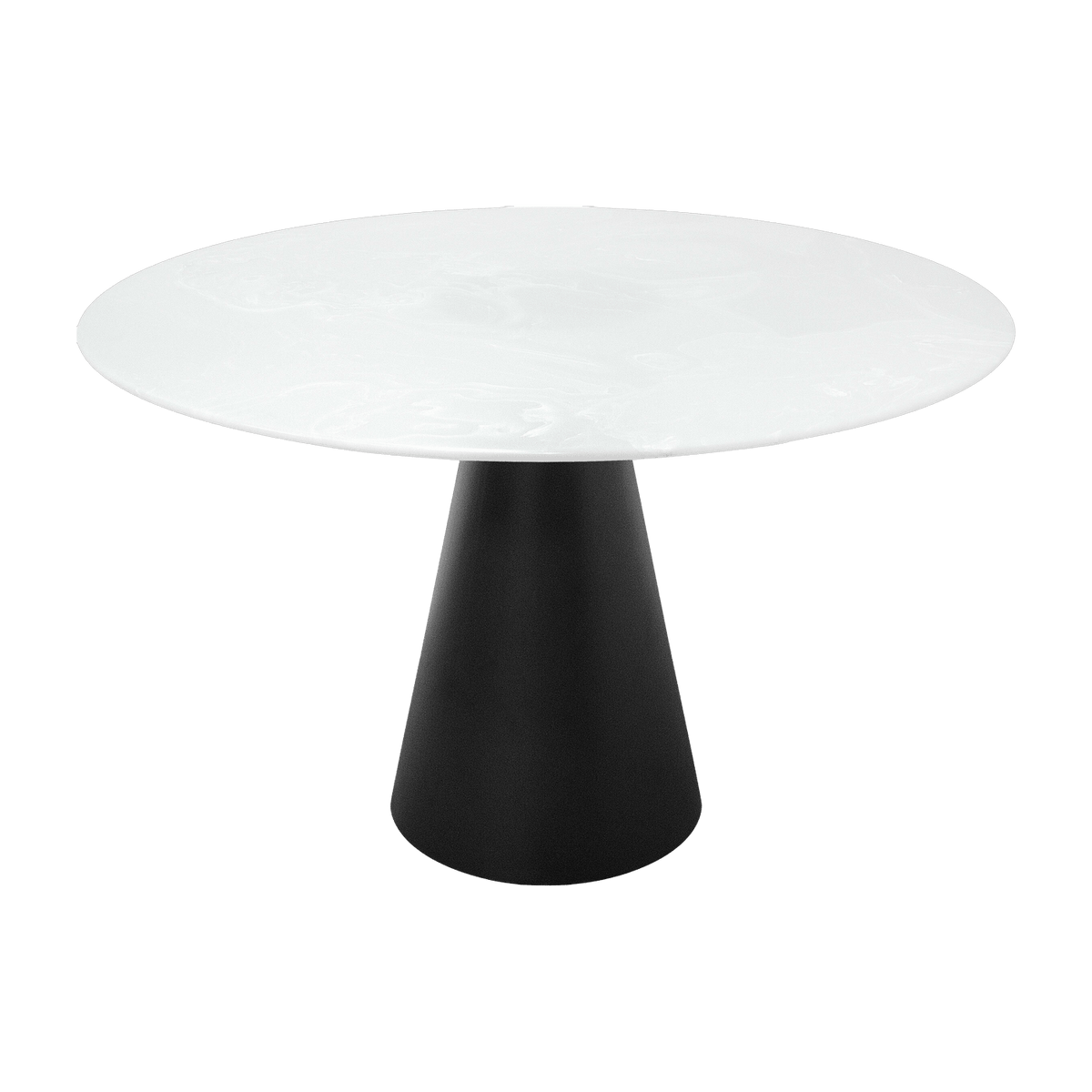 Table à manger ronde en acier noire 120 x 76 cm Cone - Versmissen - The Cool Republic