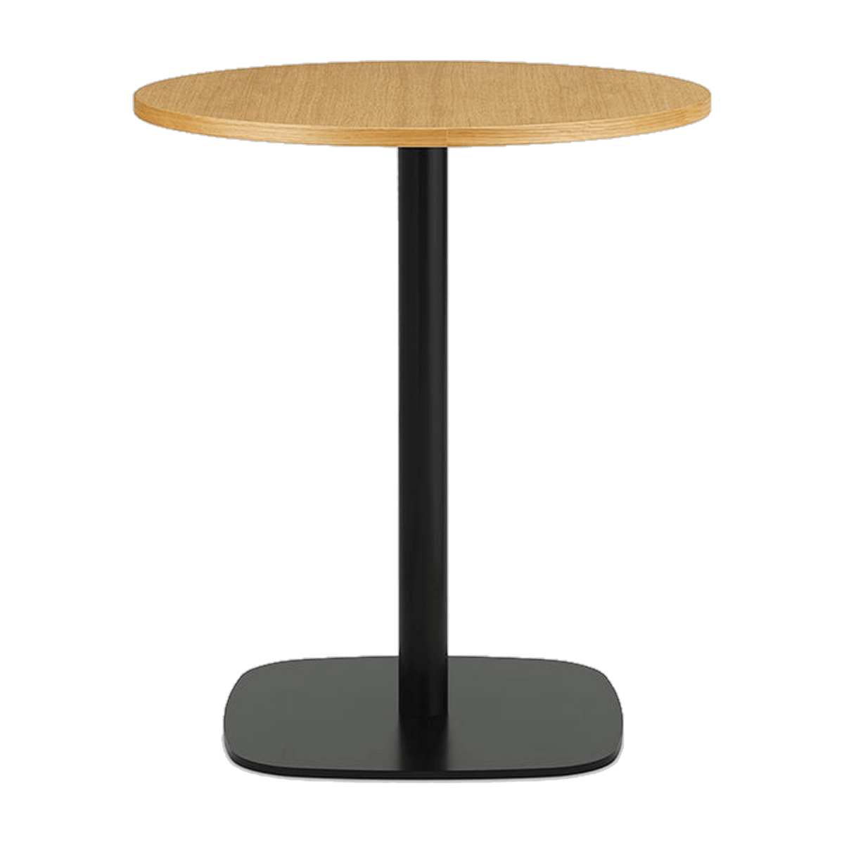 Round Dining Table In Aluminium And Natural Oak 60 cm Form - Normann Copenhagen - The Cool Republic