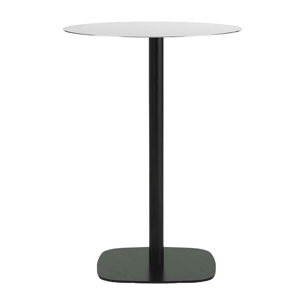 Table à manger ronde en aluminium noir et acier blanc 60 cm Form - Normann Copenhagen - The Cool Republic