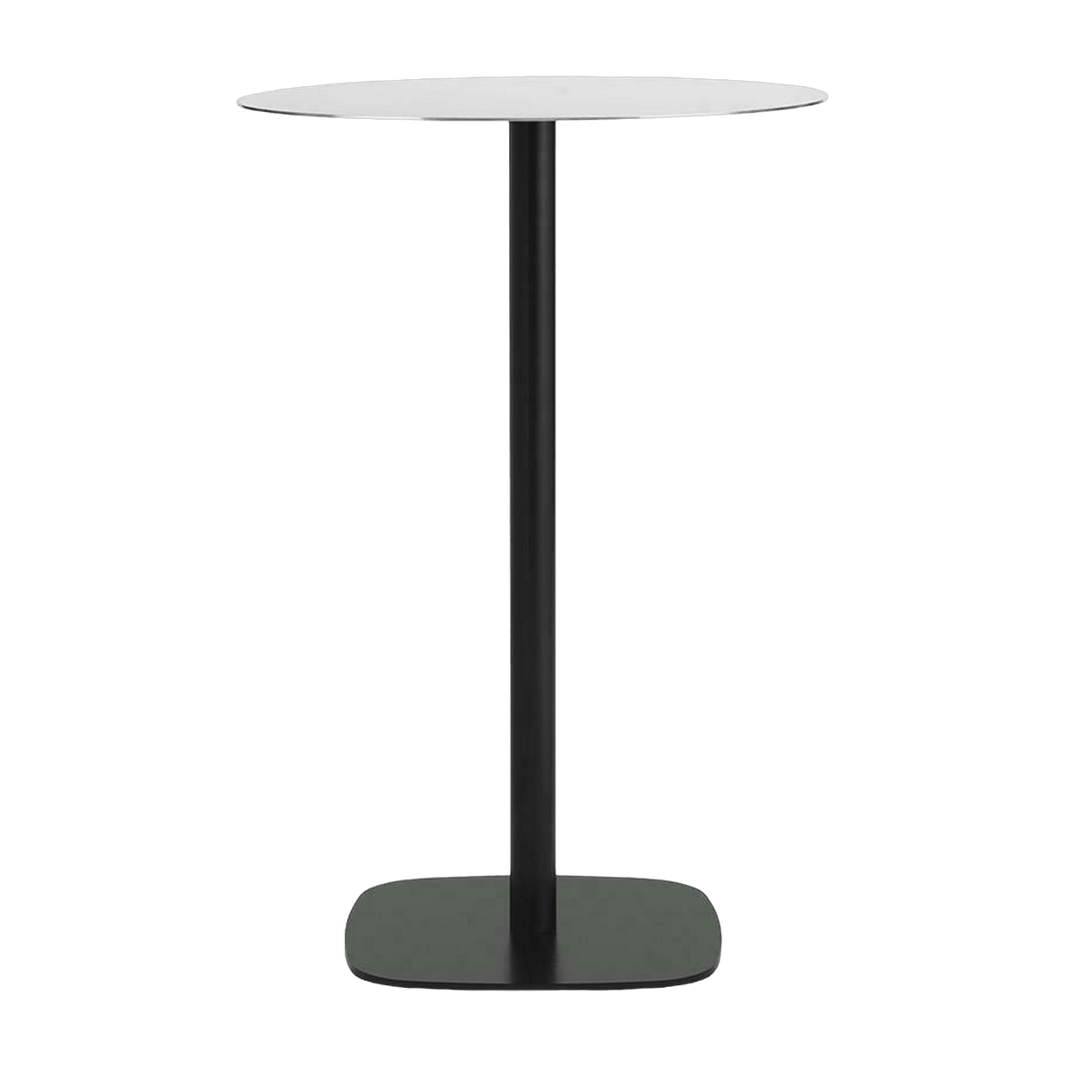 Table à manger ronde en aluminium noir et acier blanc 7O cm Form - Normann Copenhagen - The Cool Republic