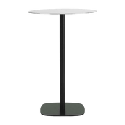 Table à manger ronde en aluminium noir et acier blanc 7O cm Form - Normann Copenhagen - The Cool Republic