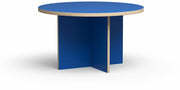 Table à manger ronde en bois bleu 129 cm - HKliving - The Cool Republic