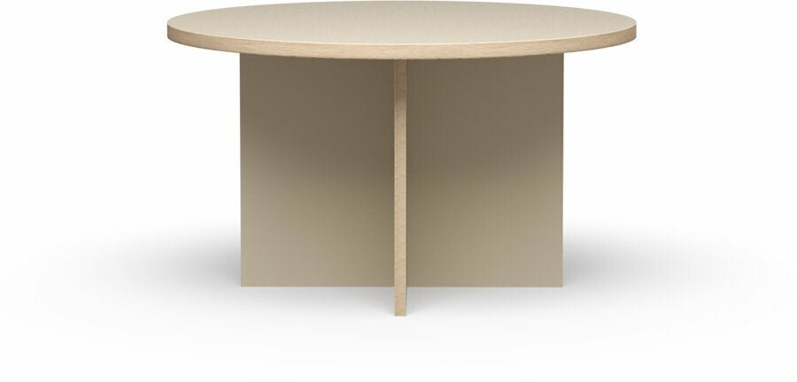 Table à manger ronde en bois crème 129 cm - HKliving - The Cool Republic