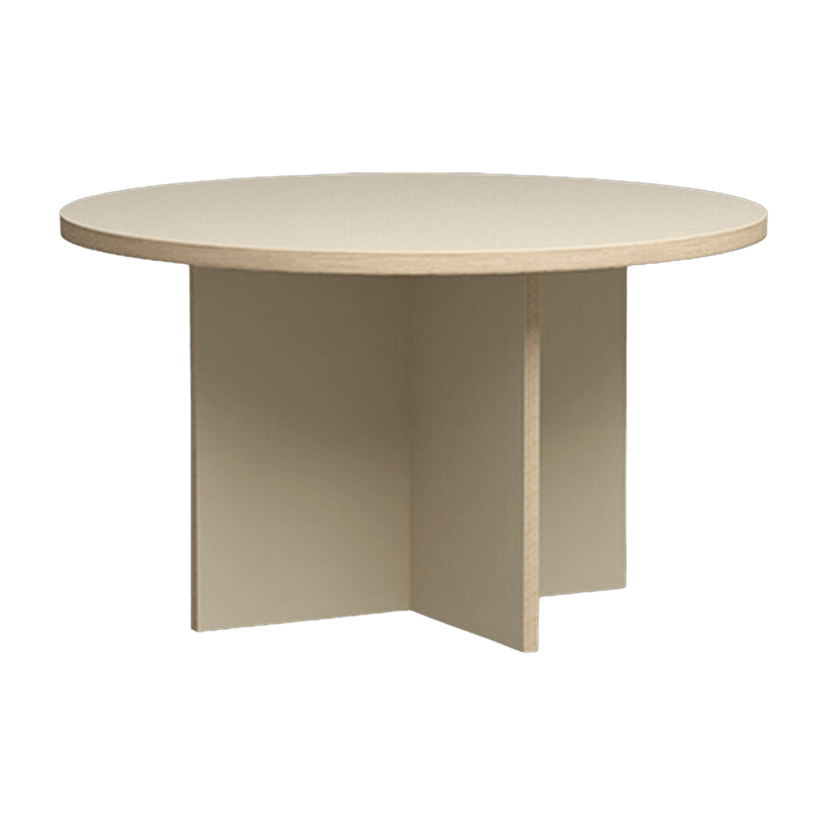 Table à manger ronde en bois crème 129 cm - HKliving - The Cool Republic