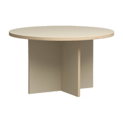 Table à manger ronde en bois crème 129 cm - HKliving - The Cool Republic