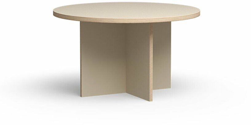 Table à manger ronde en bois crème 129 cm - HKliving - The Cool Republic