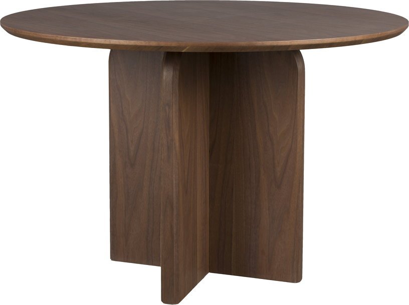 Table à manger ronde en bois marron foncé 120cm Alma - The Cool Republic - The Cool Republic