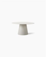 Round dining table in cream ceramic with Portland top 150x75cm Sandro - Vincent Sheppard - The Cool Republic