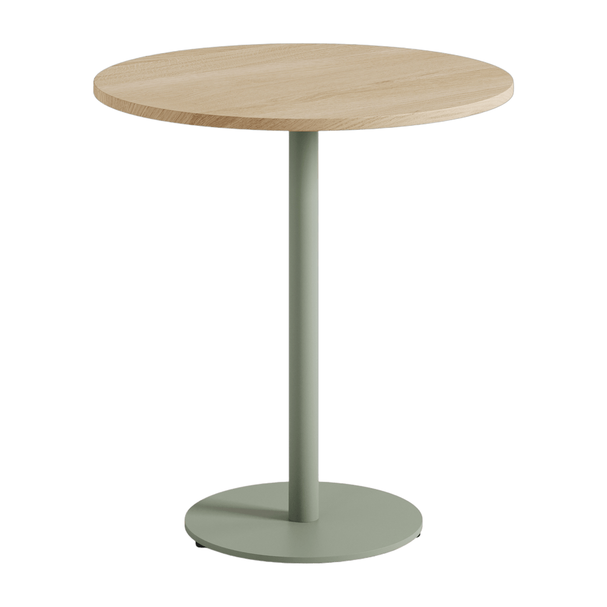Table à manger ronde en chêne et piétement en acier gris 70 x 75 cm Moka - TIPTOE - The Cool Republic