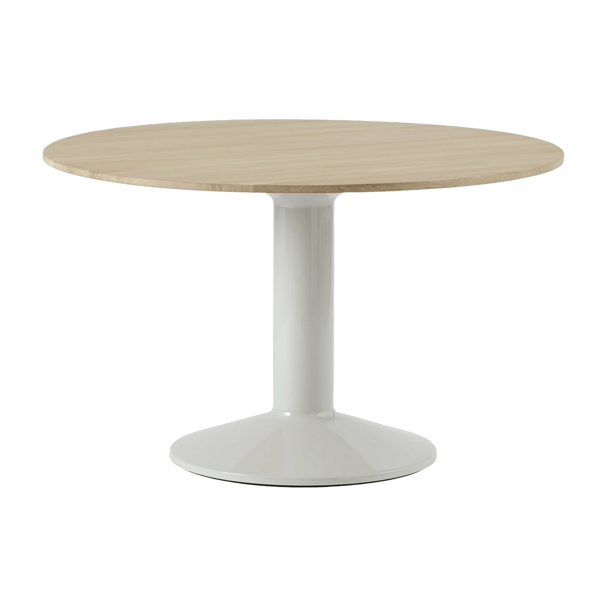 Table à manger ronde en chêne massif huilé et piètement gris 120 cm Midst - Muuto - The Cool Republic