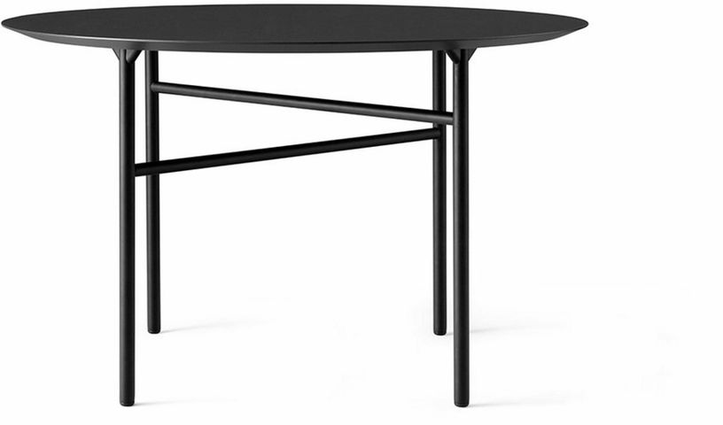 Table à manger ronde en chêne noir 120 cm Snaregade - Audo - The Cool Republic
