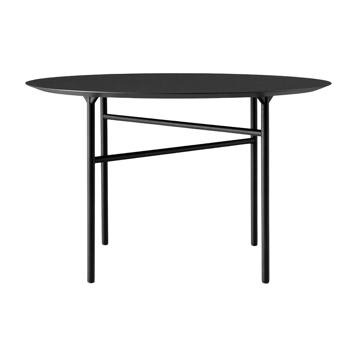 Table à manger ronde en chêne noir 120 cm Snaregade - Audo - The Cool Republic