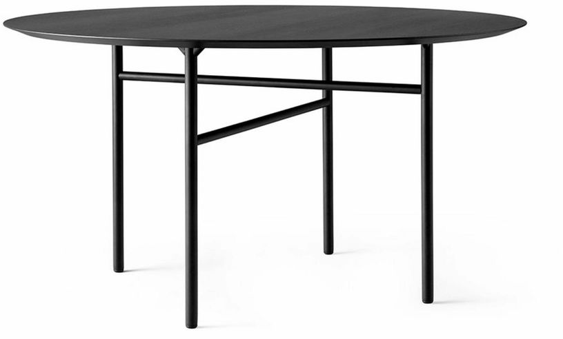 Table à manger ronde en chêne noir 120 cm Snaregade - Audo - The Cool Republic
