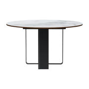 Table à manger ronde en marbre statuario 130 cm Felice - RED Edition - The Cool Republic