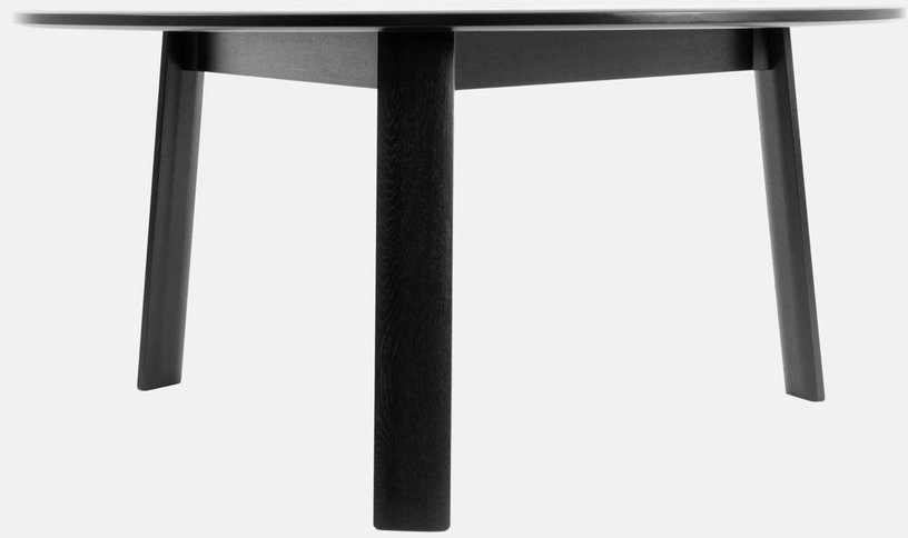 Table à manger ronde et compartiment central en chêne noir Alle - Hem - The Cool Republic