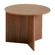 Table base ronde in walnut Slit - HAY - The Cool Republic