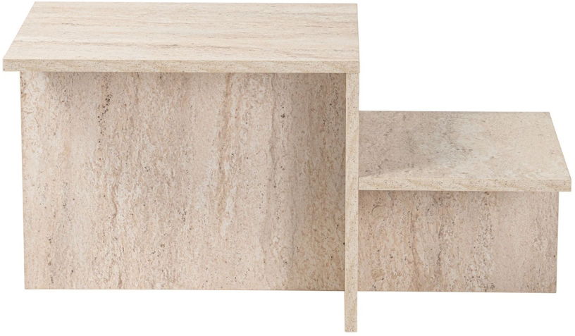 Table basse asymétrique effet travertin 80x40cm Harmony - Home Design - The Cool Republic