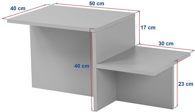 Table basse asymétrique effet travertin 80x40cm Harmony - Home Design - The Cool Republic