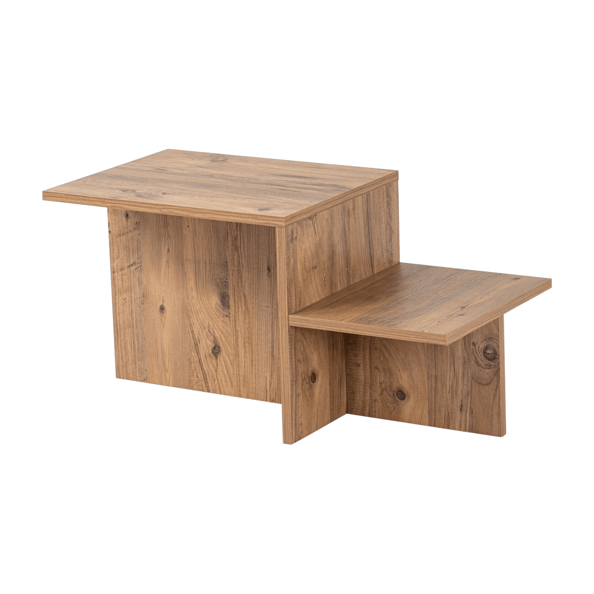 Table basse asymétrique en bois 80x40cm Harmony - Home Design - The Cool Republic