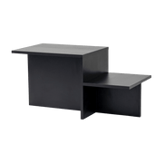 Table basse asymétrique en bois noir 80x40cm Harmony - Home Design - The Cool Republic
