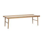 Table basse avec rebords en bois naturel - Hübsch - The Cool Republic