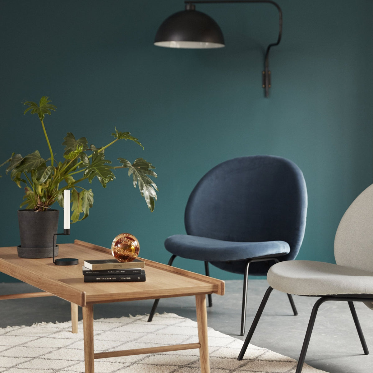 Table basse avec rebords en bois naturel - Hübsch - The Cool Republic