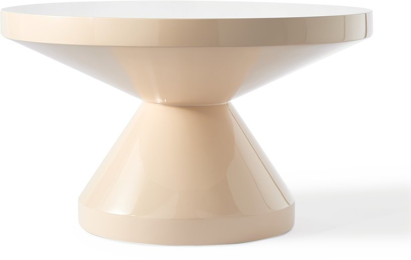 Table basse beige laqué 60 cm Zig Zag - Pols Potten - The Cool Republic