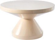Table basse beige laqué 60 cm Zig Zag - Pols Potten - The Cool Republic