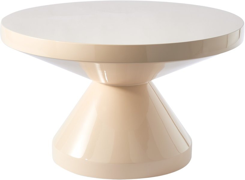 Table basse beige laqué 60 cm Zig Zag - Pols Potten - The Cool Republic