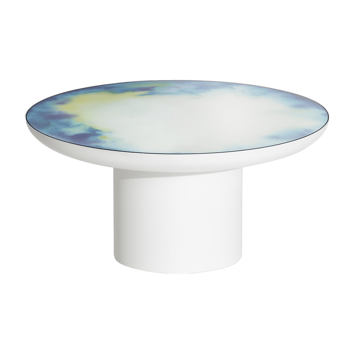 Table basse bleu-jaune 75 cm Francis - Petite Friture - The Cool Republic