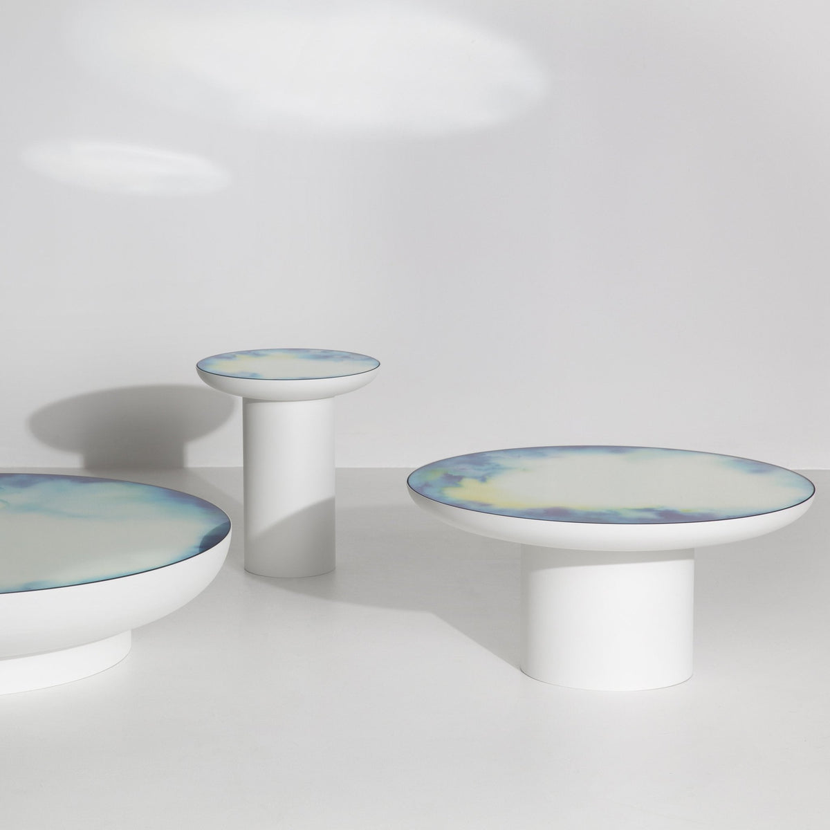 Table basse bleu-jaune 75 cm Francis - Petite Friture - The Cool Republic