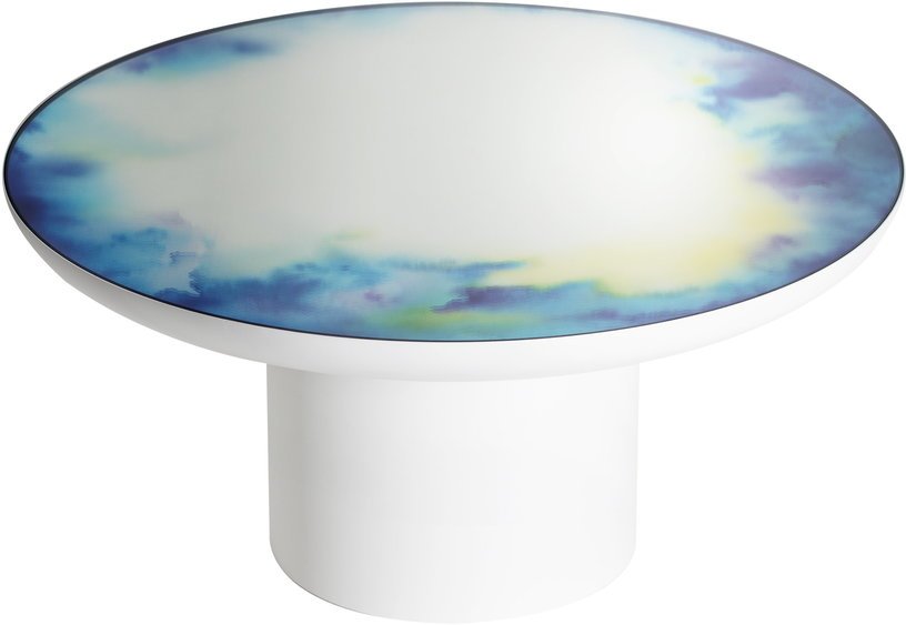 Table basse bleu - jaune 75 cm Francis - Petite Friture - The Cool Republic