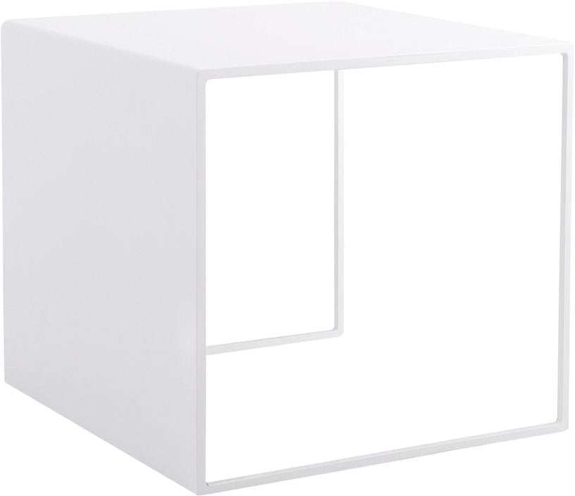 Table basse carré en métal blanc 2 Wall - Custom Form - The Cool Republic