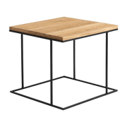 Table basse carré en métal chêne massif Walt - Custom Form - The Cool Republic