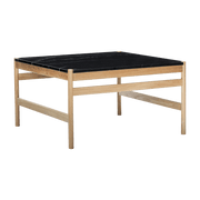 Table basse carrée 80x80 cm marbre noir et bois Raw - Hübsch - The Cool Republic