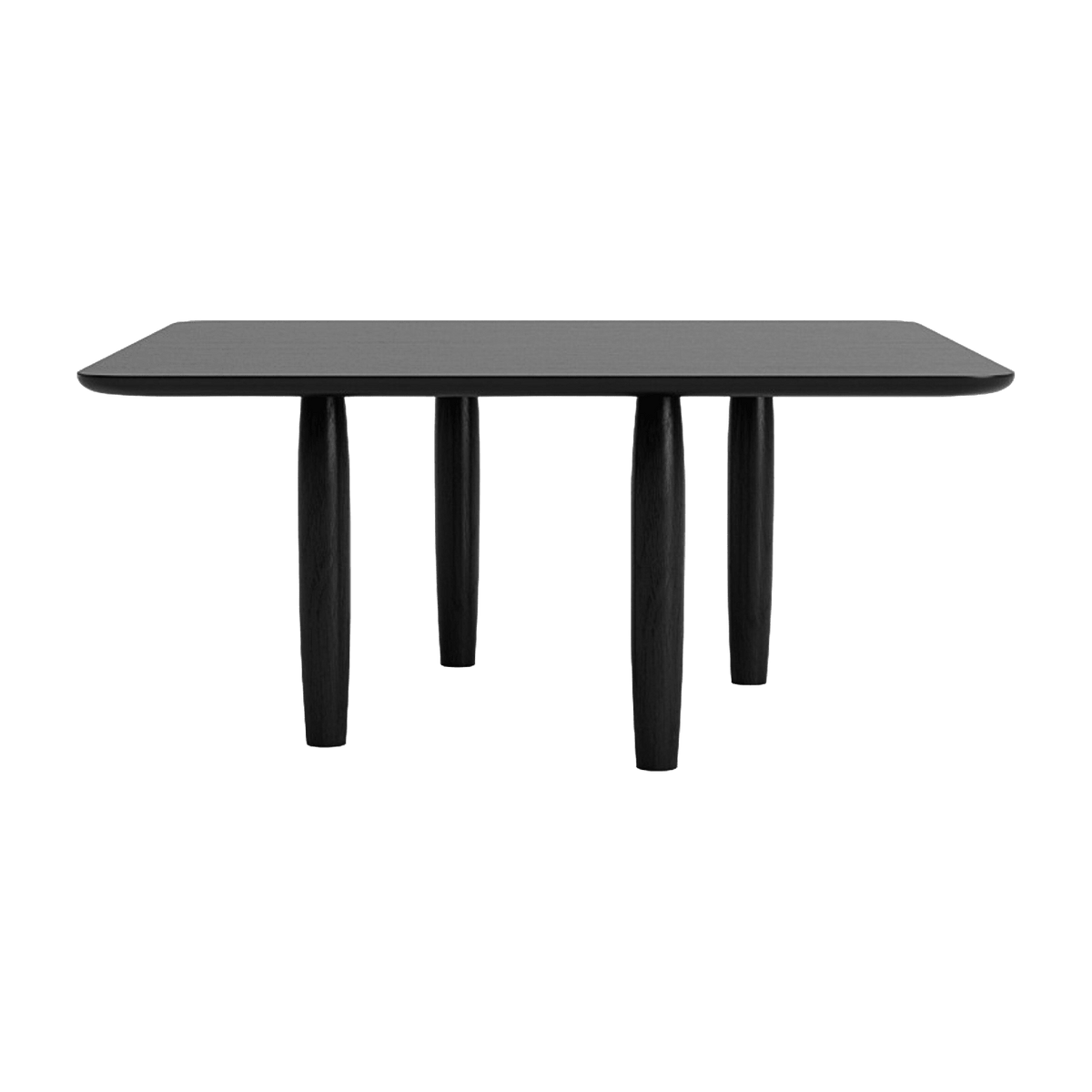 Black oak square coffee table 80 x 80 cm Oku - NORR11 - The Cool Republic