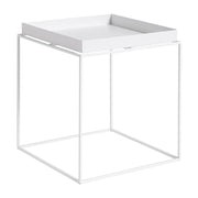 Table basse carrée en métal blanc 40 x 40 x 44 cm Tray - HAY - The Cool Republic