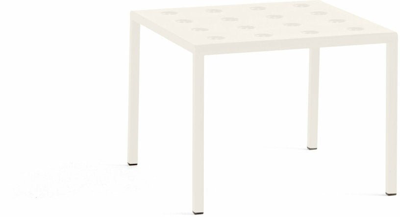 Table basse de jardin carrée en acier beige Balcony - HAY - The Cool Republic