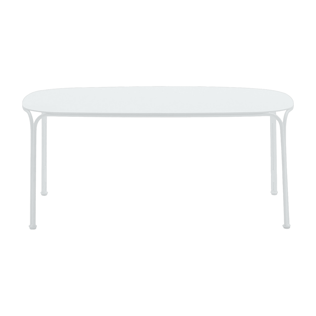 Table basse de jardin en acier blanc 38 cm Hiray - Kartell - The Cool Republic
