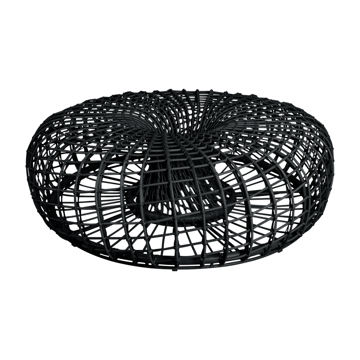 Table basse de jardin en cannage noir Nest - Cane-Line - The Cool Republic