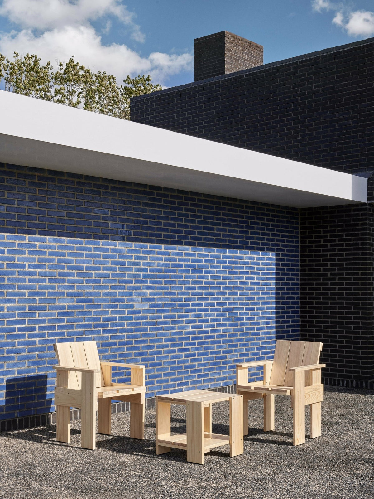 Natural pine outdoor coffee table Crate - Hay - The Cool Republic