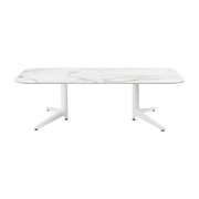 Table basse effet marbre blanc 180x90 Multiplo - Kartell - The Cool Republic