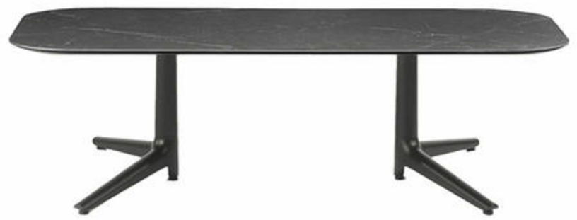Table basse effet marbre noir 180x90 Multiplo - Kartell - The Cool Republic